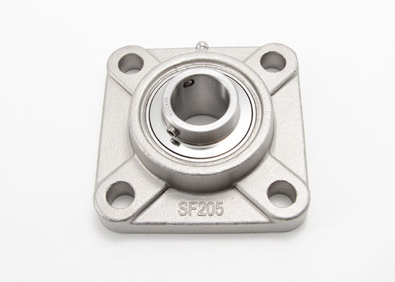 Khối gối bằng thép không gỉ gắn mặt bích Vỏ ổ trục 4 lỗ có thể bôi trơn SUCFX05