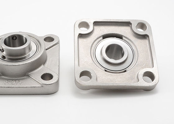 Khối gối bằng thép không gỉ gắn mặt bích Vỏ ổ trục 4 lỗ có thể bôi trơn SUCFX05